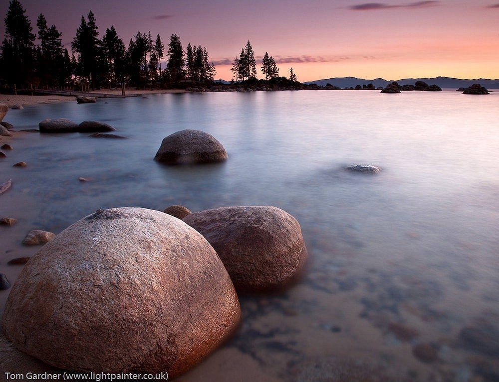 Sunset at Sandy Bay, Lake Tahoe, Nevada  © Tom Gardner