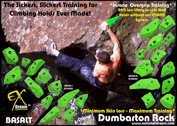 Dumby Basalt Holds - Turn up the burl!  © Extreme Dream