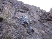 Climbing in a very chilly quarry!!!