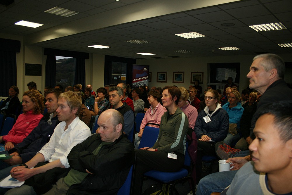 A sell-out crowd at the 2009 Plas y Brenin Expedition Symposium.  © Jack Geldard