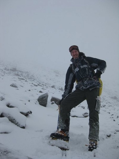 Decending Ben Nevis on the main path in Feb'09. Had just battled through a bit of a blizzard, hence my icing.  © richyfenn