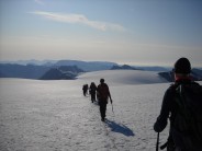 Roped up on Oksfjord Glacier