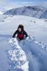 Gear Aonach ridge under deep snow