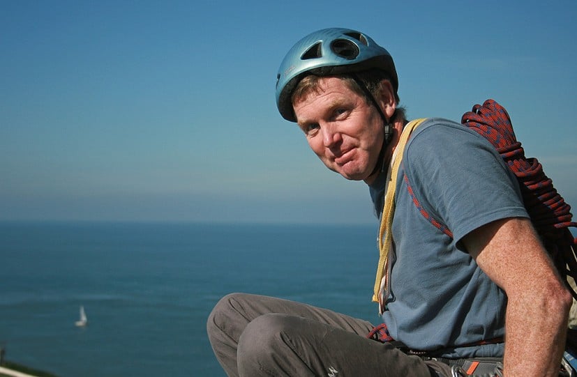 Steve Mayers of the Beacon Climbing Centre relaxing at Gogarth, North Wales  © Jack Geldard