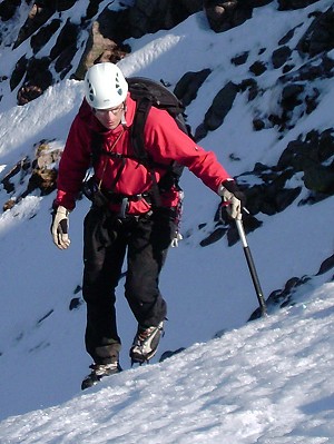 Mike Pescod nearing the top of the Goat Track  © Dan Goodwin
