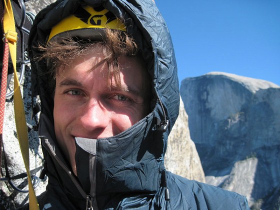 Rob Greenwood wearing the RAB Generator Alpine on the Shield, El Capitan.  © Rob Greenwood