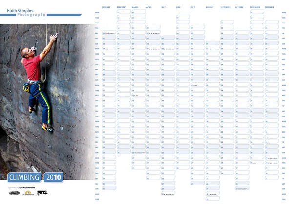 Climbing:2010... a calendar #3  © Keith Sharples Photography