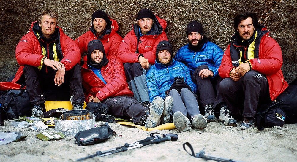 Team beard  - The Asgard team after 6 weeks in the Arctic.  © Posing Productions