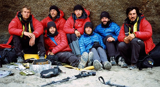 Team beard  - The Asgard team after 6 weeks in the Arctic.  © Posing Productions