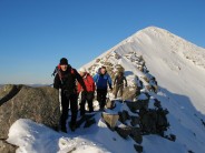 CMD Arete heading towards the Nevis ascent. Carn Mor Dearg is in the background.