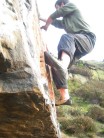 Bouldering at Crossland Moor Quarry