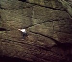 Mark soloing 'Legacy' on the magnificent Big Brother buttress - Kinder