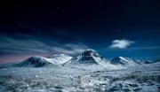 Creise, Stob a' Ghlais Choire and Meal a' Bhuiridh, Glencoe.Under moonlight and the constellation of Orion.<br>© Sean Bell