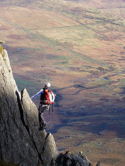 Tom on Nor Nor Buttress, Tryfan  © Mike Peacock