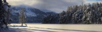 Frozen Loch an Eilein and the Cairngorms