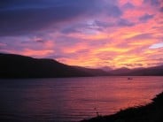 Sunrise from Carbost Bunkhouse, Skye.