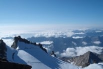 View south from the summit of Gran Paradiso, Italian Alps