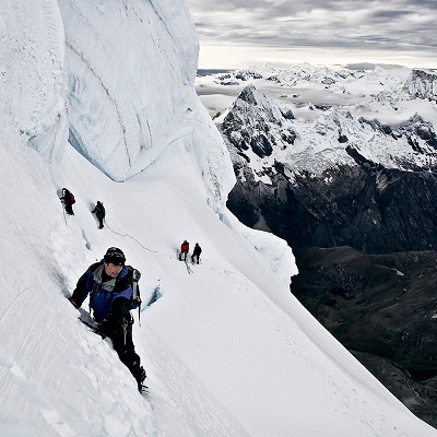 Hermann was just worried by the lack of proper protection on the traverse.  © Alex Buisse
