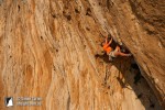 Simon Montmory in one of his route: "Trous dans l'air" F8b+ Kalydna sector Kalymnos.
