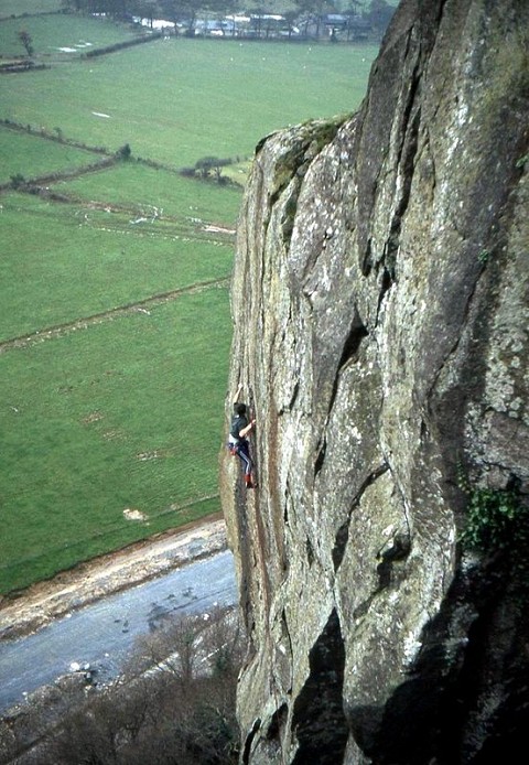 Big Ron working on Strawberries/Peaches the weekend before his first ascent.  © jon