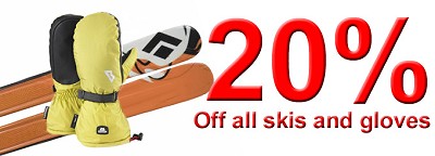 20% off all skis and gloves #1  © Facewest