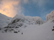 Just after sunrise on the Ben, walking towards the Comb