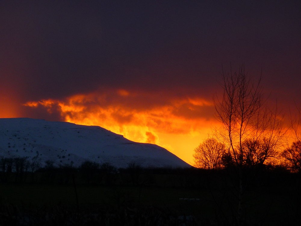 sunset over brecon hills  © shunty