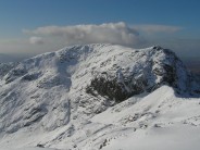 Scafell with deep powder snow covering - Feb 2010. Taken from the Pikes.