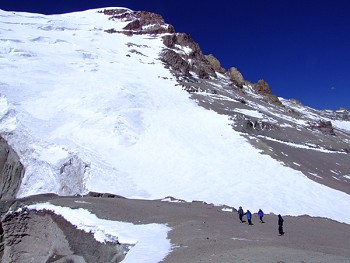 Climbers trek toward the summit  © Childreach International