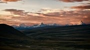 Sunset on the Cordillera Huayhuash, seen from Hatun Machay, Peru.<br>© Alex Buisse