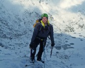 Topping out on Broad Gully