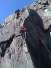 PJ seconding at the crux