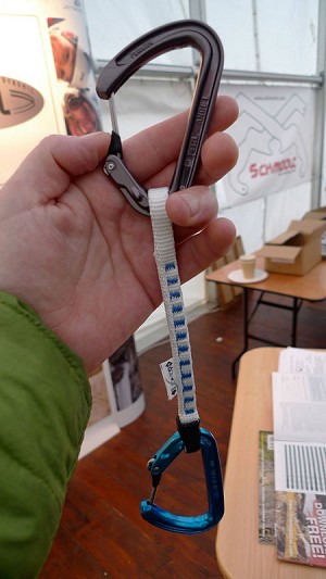 The new Petzl Ange, using a single wire post for the gate  © Mick Ryan - UKClimbing.com