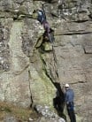 Old Ash Crack, East Woodburn - climbers Tea Break and Big Brian
