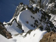 Mt Maudit by the Kuffner Arete, near the top, looking down