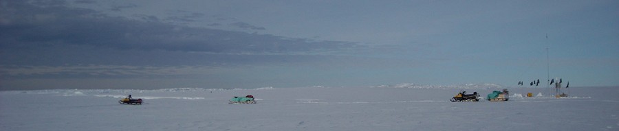 Skidooing out to inspect a remote GPS station  © British Antarctic Survey