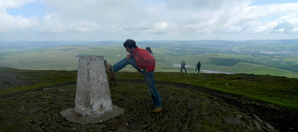 Alastair on the summit of Pendle near his home.  © Mick Ryan