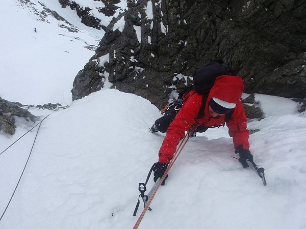 Enjoying good ice on Italian Climb, Ben Nevis  © Mike Pescod
