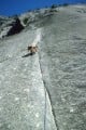 Serenity Crack, Yosemite, 1978. Repeated peg removal hardly damages the rock at all.