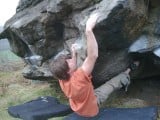 Pulling hard on the big holds!!