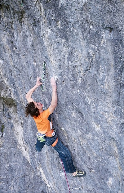 Another view of Ondra on North Star, first climbed by Steve McClure back in 2008  © Vojtech Vrzba