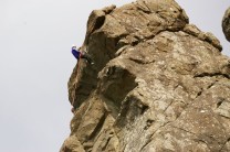 Bolting my new sport route on crag X Isle of Skye