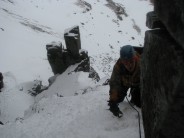 Johnny on central buttress