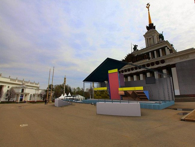 World Cup wall in Moscow  © Russian Federation of Climbing