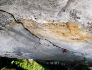 Kubas checking the way to the second ring-bold on super classic on the Czech sandstone.