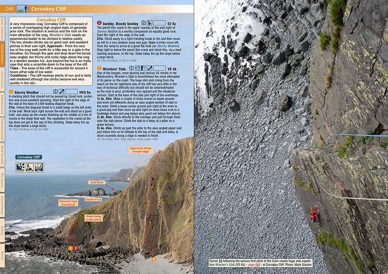 West Country Climbs Rockfax Guidebook - example page 2