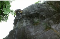 Just after the crux.