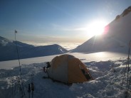 Camp 2 on Denali's West Buttress