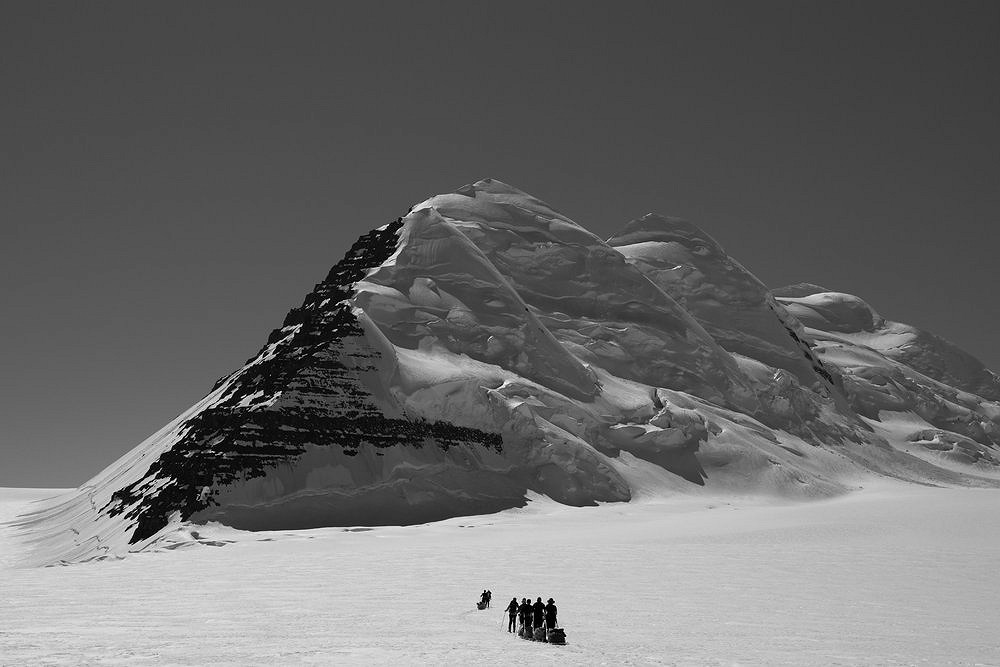 Glacier approach on Ski, Greenland  © Tino Solomon