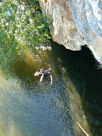 me falling of a dws into the dordogne river.  © DEvans